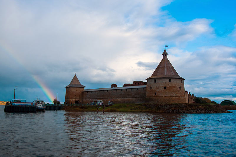 Крепость Орешек, радуга, Финский залив